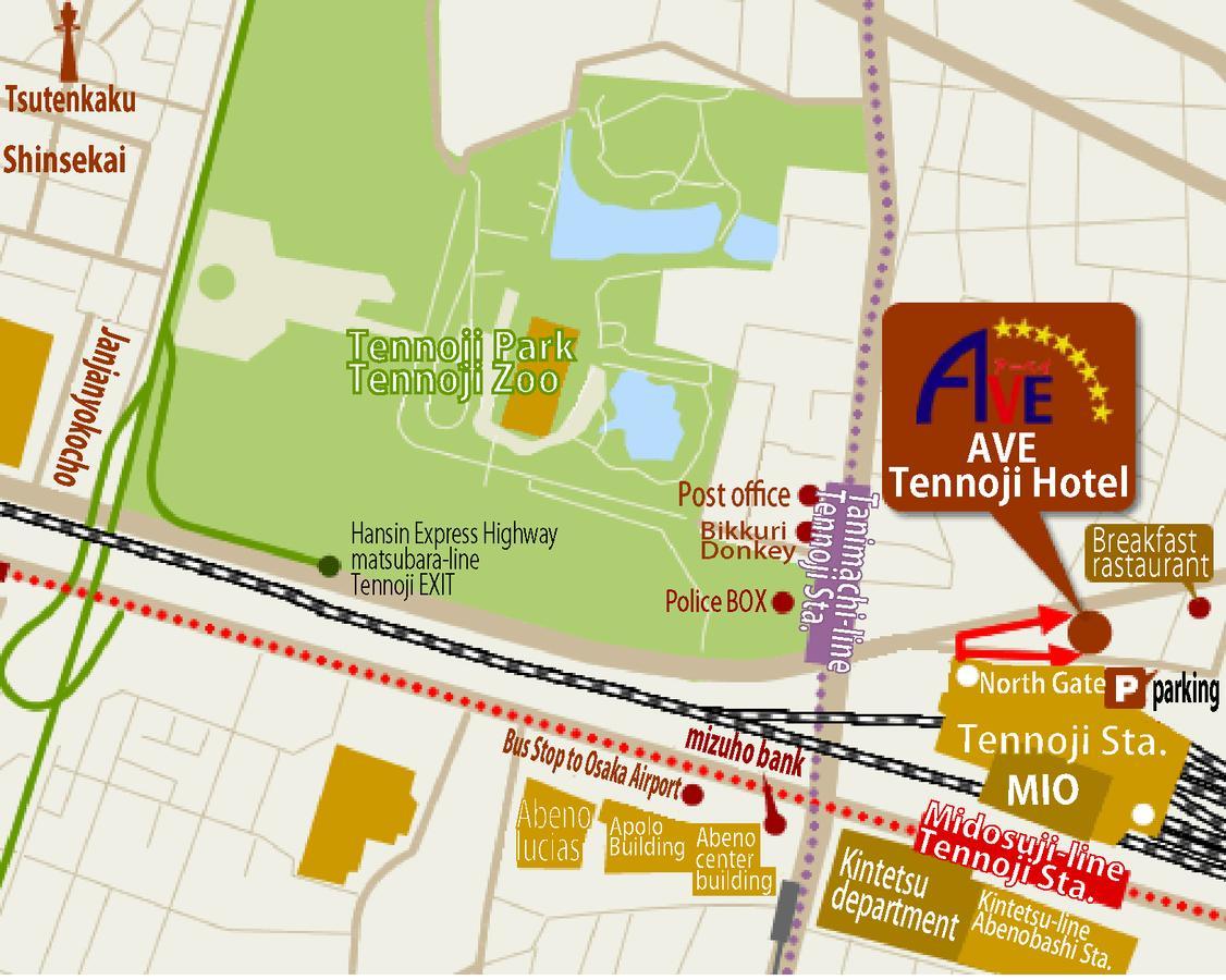 Ave Tennoji Hotel Osaka Exteriör bild